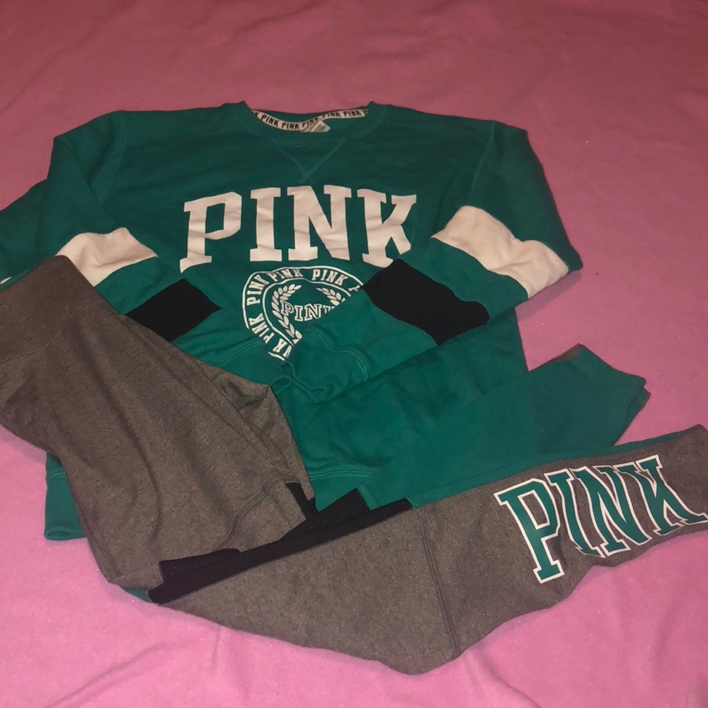 PINK Crew And Legging Set - Picture 1 of 6